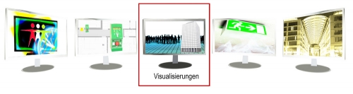 Visualisierung der Informationen in der Sicherheitsleitstelle